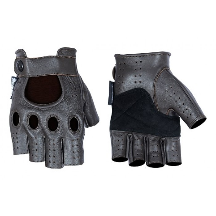 Fingerless leather 2024 driving gloves